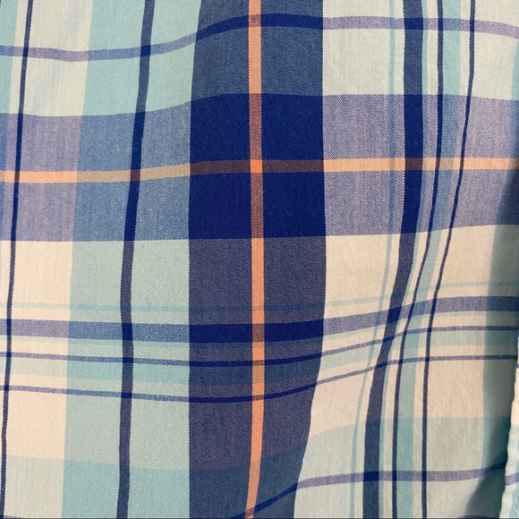 Men’s Blue Plaid Button Down Size S - Picture 3 of 4